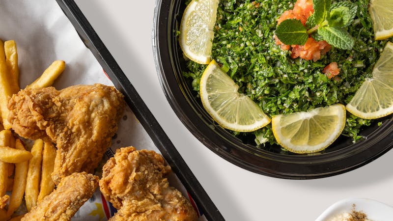 Delicious chicken meal spread for family